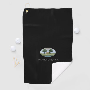 Elegant Black Business Personalised Golf Towel
