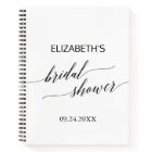 Elegant Black Calligraphy Bridal Shower Gift List