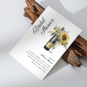 Elegant Black Calligraphy Bridal Shower Invitation