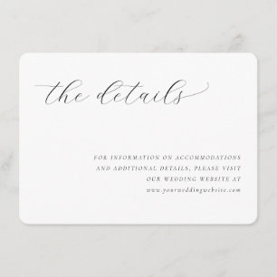 Elegant Black Calligraphy Enclosure Card