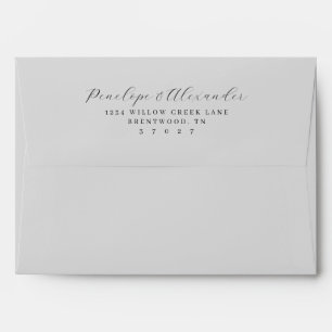 Elegant Black Calligraphy Envelope