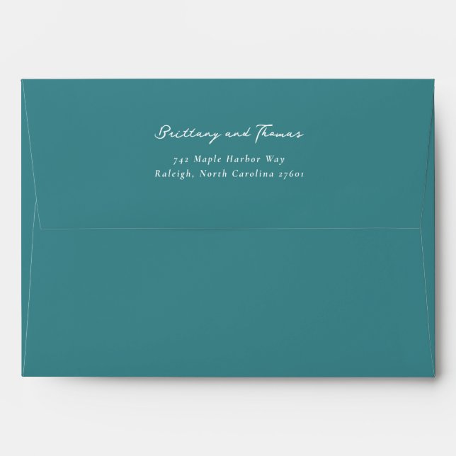 Elegant Black Calligraphy Envelope (Back (Top Flap))