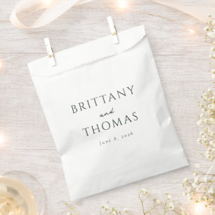 Elegant Black Calligraphy Favour Bags