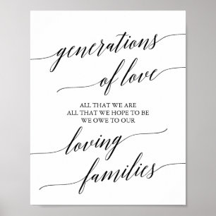 Elegant Black Calligraphy Generations of Love Sign