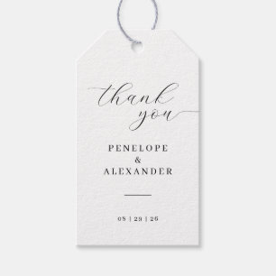 Elegant Black Calligraphy Gift Tags