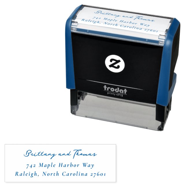 Elegant Black Calligraphy Self-inking Stamp (In Situ)