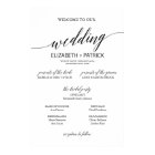 Elegant Black Calligraphy Small Wedding Program