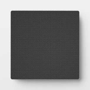 Elegant Black Carbon Fiber Style Print Background Plaque