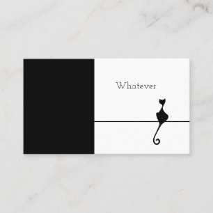Elegant Black Cat Business Card