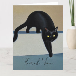 Elegant Black Cat Thank You