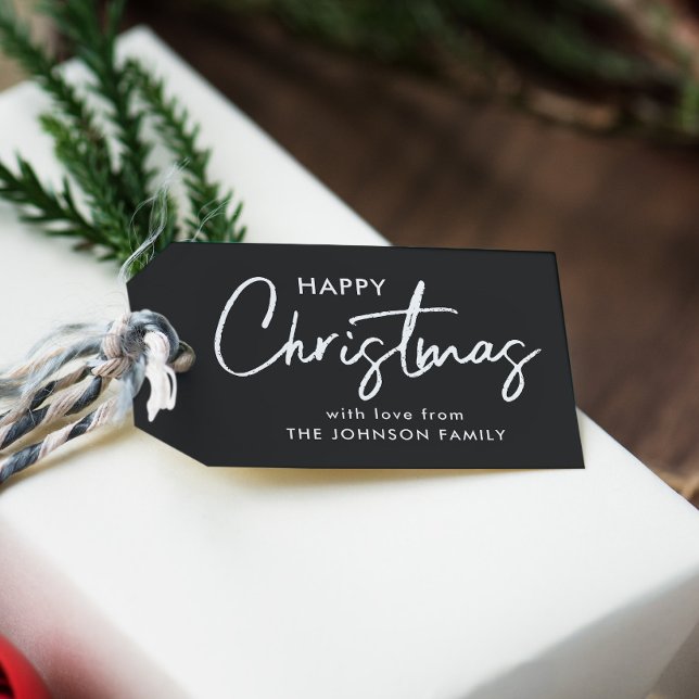 Elegant Black Christmas  Gift Tags (Creator Uploaded)