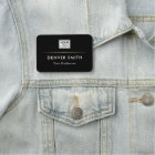 Elegant black classy divider custom logo name tag