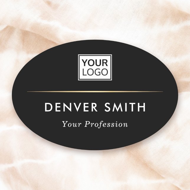 Elegant black classy divider custom logo name tag (Creator Uploaded)