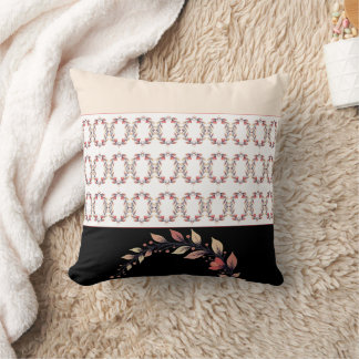 Elegant Black Cream And Clay Cushion