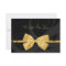 Elegant Black Curls Faux Gold Bow Gift Certificate