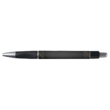 Elegant Black Custom Monogram Name Ballpoint Pen