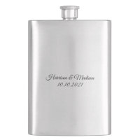 Elegant black custom script names & date Wedding