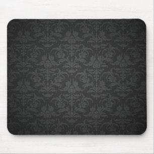 Elegant Black Damask Mouse Pad