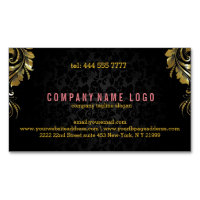 Elegant Black Damasks With Gold Floral Lace 5