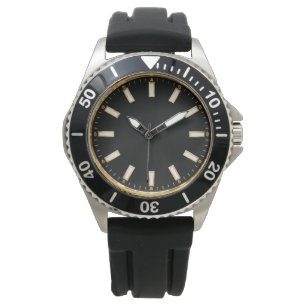 Elegant Black Diver Style Watch Design