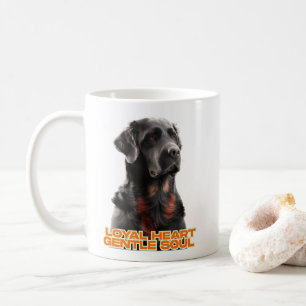 Elegant Black Dog Portrait-Realistic Pet Art Coffee Mug
