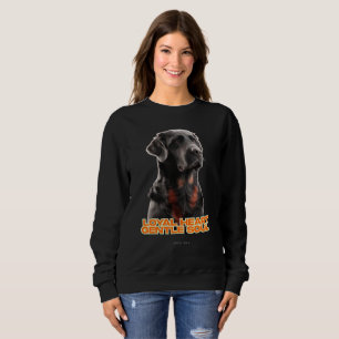 Elegant Black Dog Portrait-Realistic Pet Art Sweatshirt
