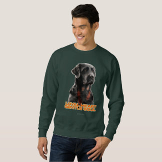Elegant Black Dog Portrait-Realistic Pet Art Sweatshirt