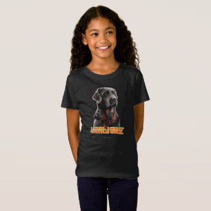 Elegant Black Dog Portrait-Realistic Pet Art T-Shirt