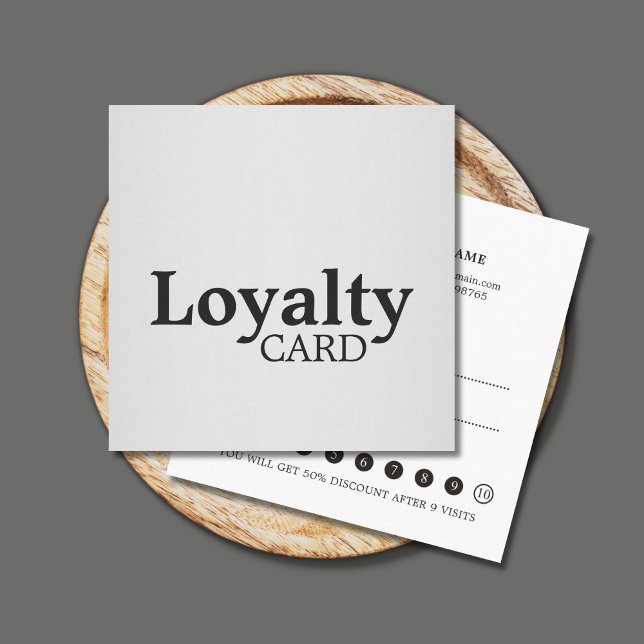 Elegant Black FAUX Silver Loyalty Card (Creator Uploaded)