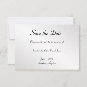 Elegant Black Floral Gay Wedding Save the Date