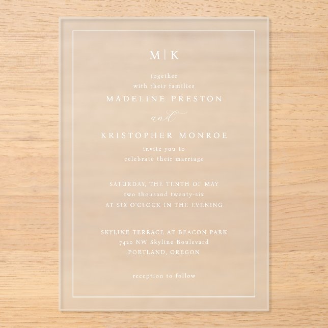 Elegant Black Formal Invitations (Front)