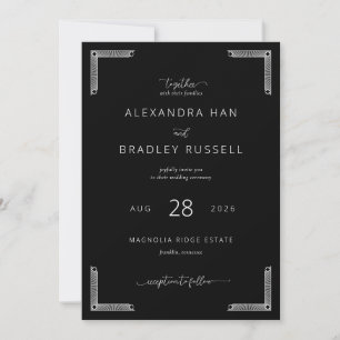 Elegant Black Formal Invitations