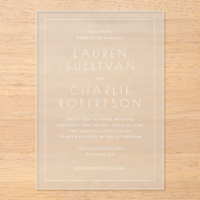 Elegant Black Formal Invitations (Front)