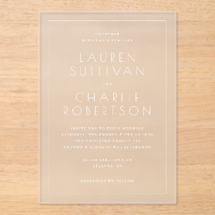 Elegant Black Formal Wedding Invitation