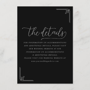 Elegant Black Geometric Details Enclosure Card