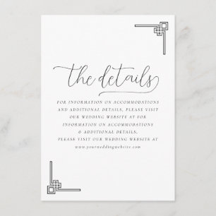 Elegant Black Geometric Details Enclosure Card