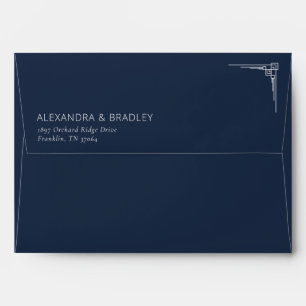 Elegant Black Geometric Minimalist Envelope