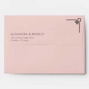 Elegant Black Geometric Minimalist Envelope