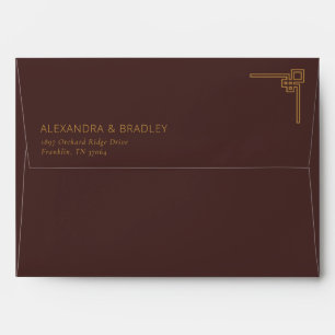 Elegant Black Geometric Symbol Envelope