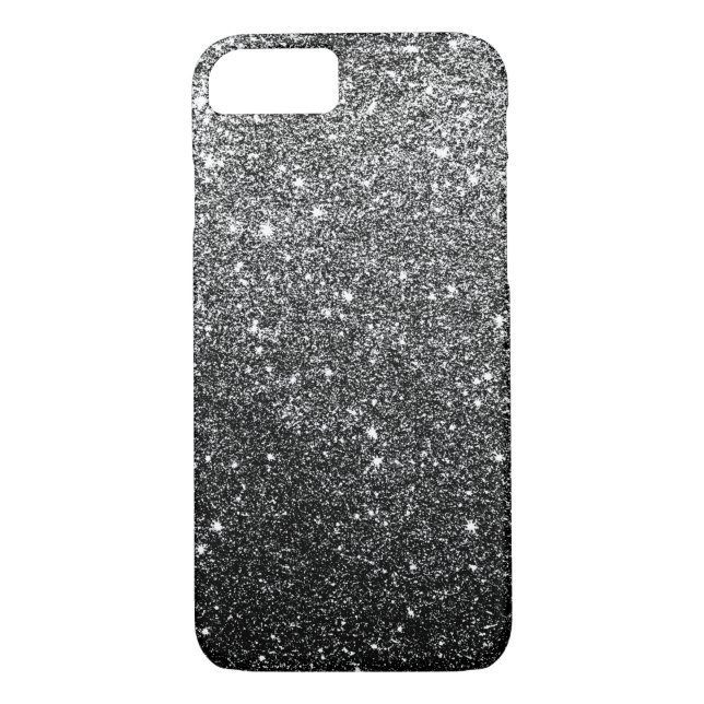 Elegant Black Glitter iPhone 7 case (Back)