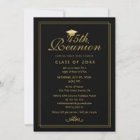 Elegant Black Gold 45th Class Reunion