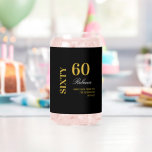 Elegant Black & Gold 60th Birthday Cocktail Party  Can Glass<br><div class="desc">Elegant Black & Gold 60th Birthday Cocktail Party Can Glass</div>