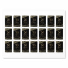 Elegant Black Gold Agate 70th Birthday Party
