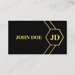 Elegant Black Gold Business Card