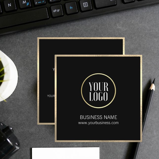 Elegant Black Gold Business Card | LOGO (Elegant Black Gold Business Card  LOGO)