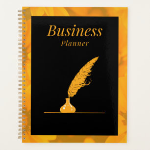 Elegant black gold business planner