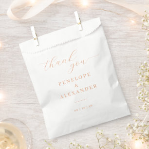 Elegant Black Gold Calligraphy Favour Bags