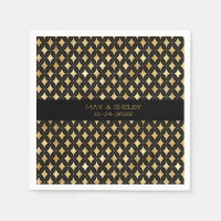 Elegant Black & Gold Carnival Harlequin Custom