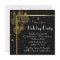 Elegant Black Gold Christmas Party Invitations