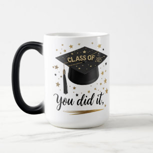 Elegant Black & Gold Class of 2025 Morphing Mug 